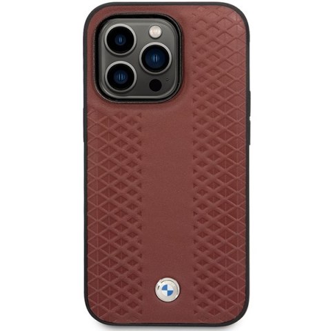 Etui BMW BMHCP14L22RFGR iPhone 14 Pro 6,1" burgundowy/burgundy Leather Diamond Pattern