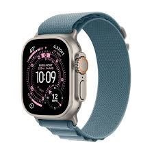 Apple Watch Ultra 3Â GPS + CellularÂ 49mmÂ Natural Titanium Case with Light Blue Alpine Loop - Small