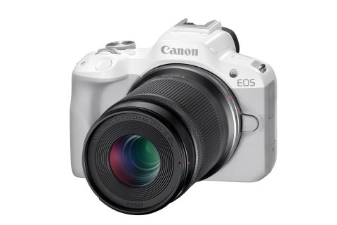 Canon EOS R50, White + RF-S 18-45mm F4.5-6.3 IS STM Kit Bezlusterkowiec 24,2 MP CMOS 6000 x 4000 px Biały