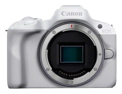 Canon EOS R50, White + RF-S 18-45mm F4.5-6.3 IS STM Kit Bezlusterkowiec 24,2 MP CMOS 6000 x 4000 px Biały