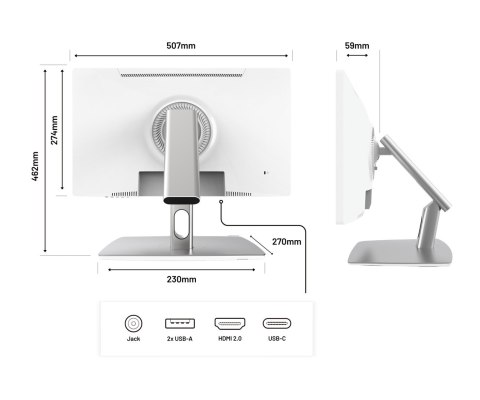 Monitor JAPANNEXT 54,6cm JN-IPS2152FHDR-C65W-FLD-T HDMI/DP Touch FHD