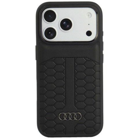 Etui Audi Leather Case MagSafe do iPhone 18 Pro / 17 Pro czarny