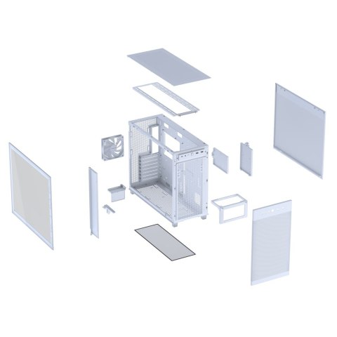 ASUS PRIME AP303 TG White Midi Tower Biały