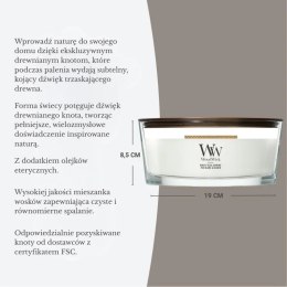 Świeca elipsa WHITE TEAK WOODWICK