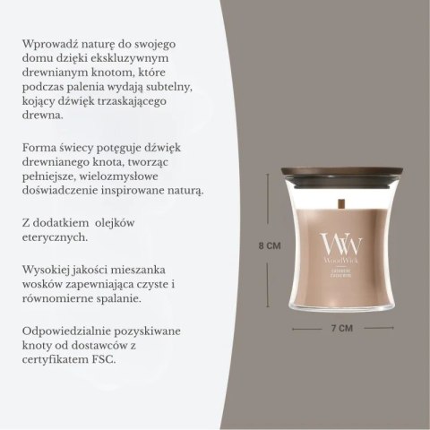 Świeca mała CASHMERE WOODWICK