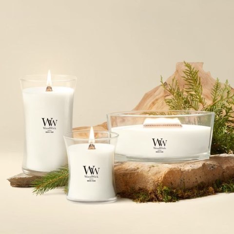 Świeca duża WHITE TEAK WOODWICK