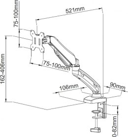 UCHWYT DO 1 MONITORA LED/LCD 13-27