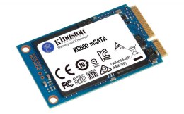 Kingston | KC600 | 512 GB | Format SSD | Interfejs SSD mSATA | Prędkość odczytu 550 MB/s | Prędkość zapisu 520 MB/s