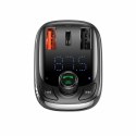 Baseus CCMT000101 nadajnik FM 87,5 - 108 MHz Bluetooth Czarny