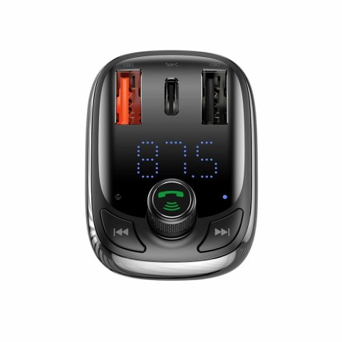 Baseus CCMT000101 nadajnik FM 87,5 - 108 MHz Bluetooth Czarny
