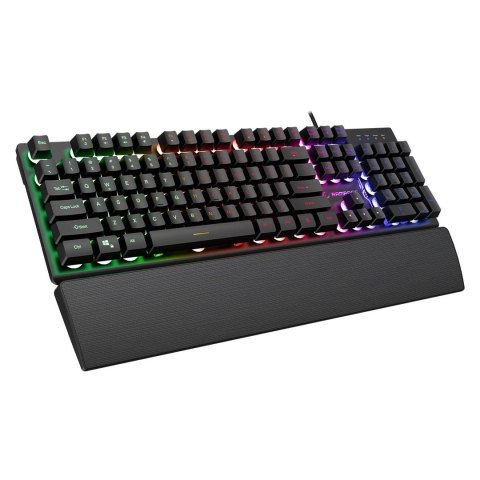 RAMPAGE FORTUNA ZESTAW GAMINGOWY KLAWIATURA Z PODKŁADKĄ I MYSZ 12800 DPI BLK