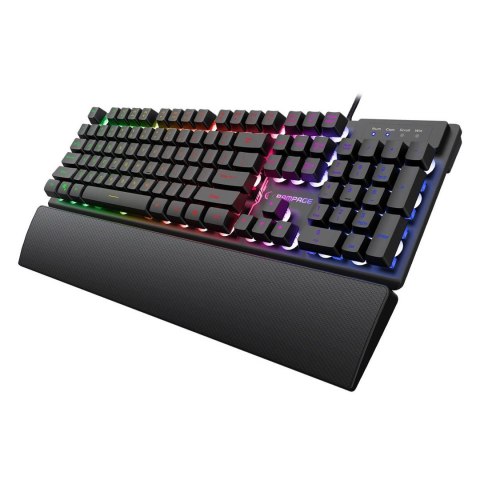 RAMPAGE FORTUNA ZESTAW GAMINGOWY KLAWIATURA Z PODKŁADKĄ I MYSZ 12800 DPI BLK