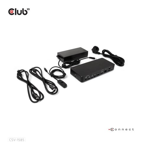 CLUB3D CSV-1585 przełącznik KVM Czarny