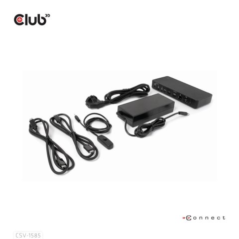 CLUB3D CSV-1585 przełącznik KVM Czarny