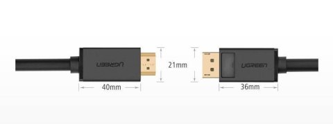 Kabel DisplayPort - HDMI Ugreen DP101 4K 3m - czarny