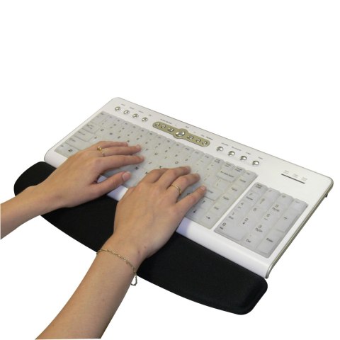 Podstawka klawiatura, ergonomiczna, czarna, żelowa