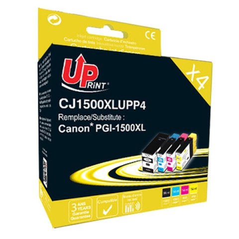 UPrint kompatybilny ink / tusz z PGI 1500XL, 1xblack/1xcyan/1xmagenta/1xyellow, 36+3x14ml, C-1500XL BK/C/M/Y PACK 4, high capaci