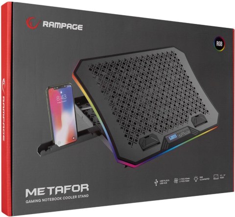 Podstawka chłodząca pod laptopa - Rampage METAFOR (AD-RC34) 10"-19"