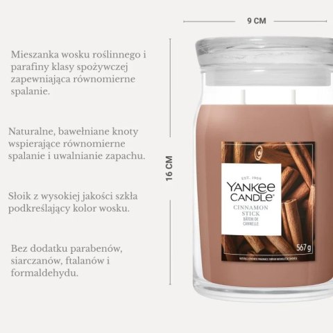 Świeca duża CINNAMON STICK YANKEE