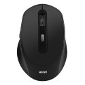 Marvo Mysz WM106W BK, 1600DPI, Bluetooth a 2,4GHz, optyczna, 6kl., bezprzewodowa, czarna, wbudowany akumulator, biurowa, cicha