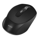 Marvo Mysz WM106W BK, 1600DPI, Bluetooth a 2,4GHz, optyczna, 6kl., bezprzewodowa, czarna, wbudowany akumulator, biurowa, cicha