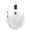 Marvo Mysz WM106W WH, 1600DPI, Bluetooth a 2,4GHz, optyczna, 6kl., bezprzewodowa, biała, wbudowany akumulator, biurowa, cicha