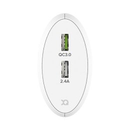 Xqisit Ład. sieciowa 2xUSB + QC 3.0 biała/white 31540