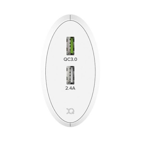 Xqisit Ład. sieciowa 2xUSB + QC 3.0 biała/white 31540