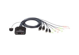 Aten | USB DisplayPort Cable with Remote Port Selector | CS22DP | 2-Port KVM Switch