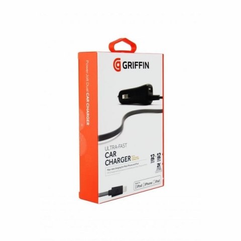 Ład. sam. Griffin GC39941-2 Lightning + USB 2,4A 12W Ultra-Fast MFI
