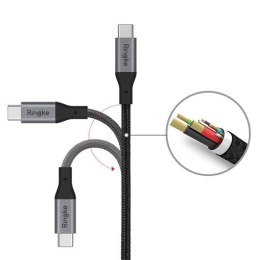 Ringke Kabel pleciony USB-C na USB-C 1,2m Fast Charging czarny/black ACCB0002