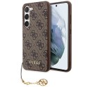 Guess GUHCS23MGF4GBR S23+ S916 brązowy/brown hardcase 4G Charms Collection