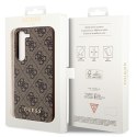 Guess GUHCS23MGF4GBR S23+ S916 brązowy/brown hardcase 4G Charms Collection