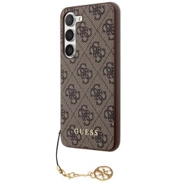 Guess GUHCS23SGF4GBR S23 S911 brązowy/brown hardcase 4G Charms Collection