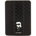 Karl Lagerfeld KLFC11SAKHPKK iPad 10.9" Folio Magnet Allover Cover czarny/black Saffiano Monogram Ikonik