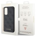 Guess GUHCSA34G4GFGR A34 5G A346 szary/grey hard case 4G Metal Gold Logo