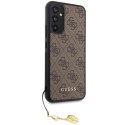 Guess GUHCSA34GF4GBR A34 5G A346 brązowy/brown hardcase 4G Charms Collection