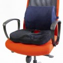 Podparcie lędźwiowe, uniwersalny, ergonomiczna, niebieska, pianka z efektem pamięci