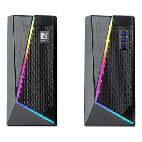 Defender głośniki Solar 3, 2.0, 10W, czarne, regulacja głośności