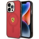 Ferrari FEHMP14LURKR iPhone 14 Pro 6,1" czerwony/red hardcase Translucent Magsafe