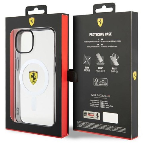 Ferrari FEHMP14MURKT iPhone 14 Plus 6,7" przezroczysty/transparent hardcase Outline Magsafe
