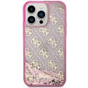 Guess GUHCP14LLC4PSGP iPhone 14 Pro 6.1" różowy/pink hardcase Liquid Glitter 4G Transculent