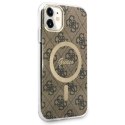 Guess GUHMN61H4STW iPhone 11 6.1" brązowy/brown hardcase 4G MagSafe