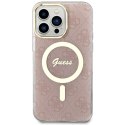 Guess GUHMP13XH4STP iPhone 13 Pro Max 6.7" różowy/pink hardcase 4G MagSafe