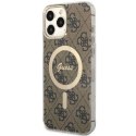 Guess GUHMP13XH4STW iPhone 13 Pro Max 6.7" brązowy/brown hardcase 4G MagSafe