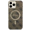 Guess GUHMP13XH4STW iPhone 13 Pro Max 6.7" brązowy/brown hardcase 4G MagSafe