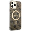 Guess GUHMP13XH4STW iPhone 13 Pro Max 6.7" brązowy/brown hardcase 4G MagSafe