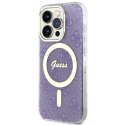 Guess GUHMP14LH4STU iPhone 14 Pro 6.1" purpurowy/purple hardcase 4G MagSafe