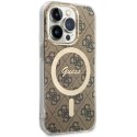 Guess GUHMP14LH4STW iPhone 14 Pro 6.1" brązowy/brown hardcase 4G MagSafe