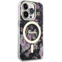 Guess GUHMP14LHCFWSK iPhone 14 Pro 6.1" czarny/black hardcase Flower MagSafe